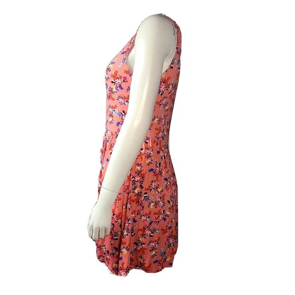 LA HEARTS Pink Floral Sleeveless Button Front Dress Womens Size M Medium - Picture 3 of 8